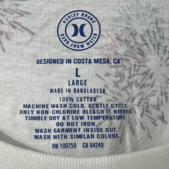 Hurley Fireworks White Tee - Picture 6 of 8